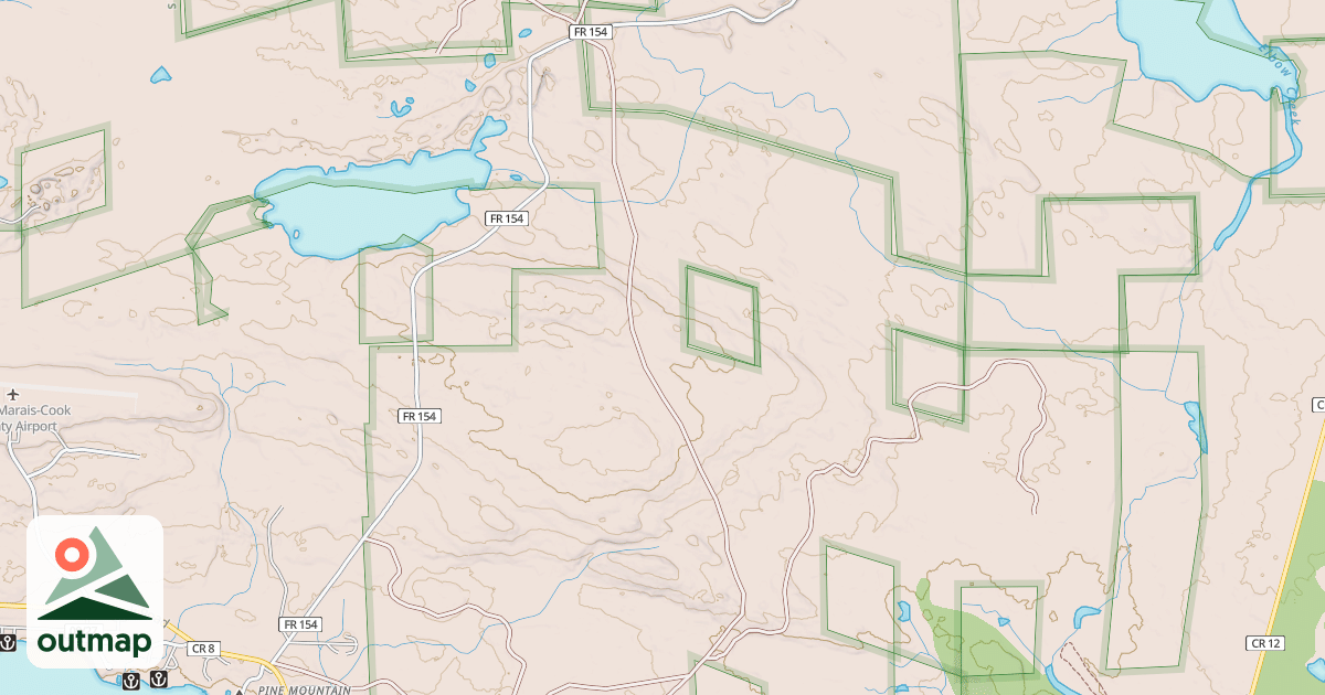 Map of Gunflint Trails Snowmobile