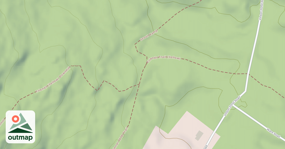 Map of Friends' Trail (Yellow)