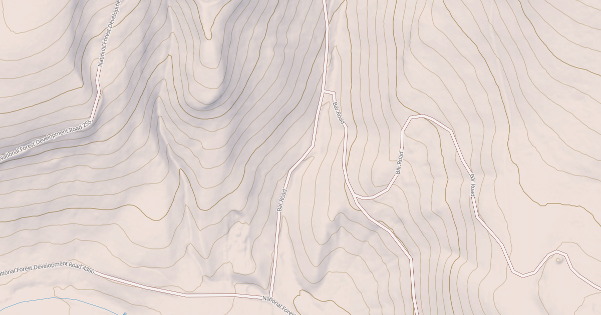 Map preview of USFS National Forest System Roads {32C8B84F-53F2-4E84-8015-7662F0E9A8E5}