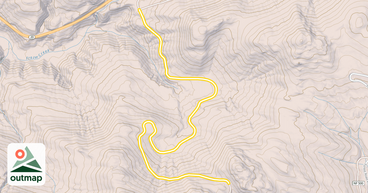 Map of Forest Road 600