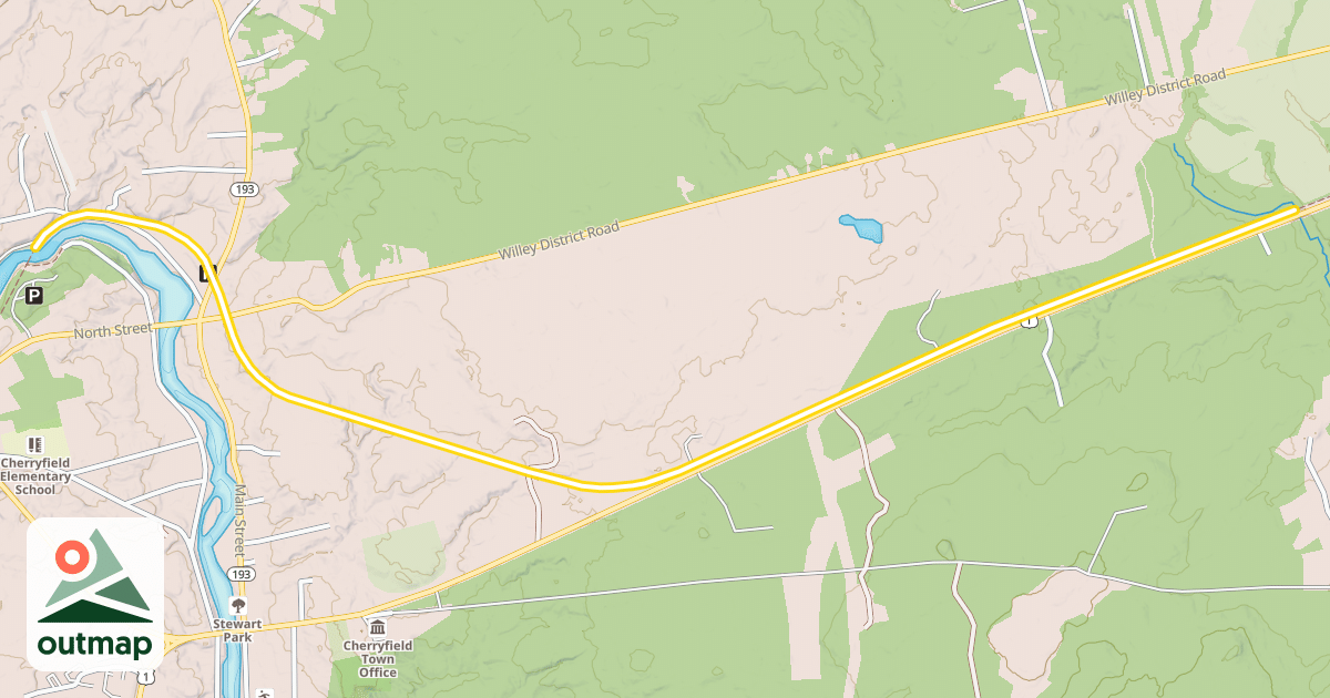 Map of Down East Sunrise Trail