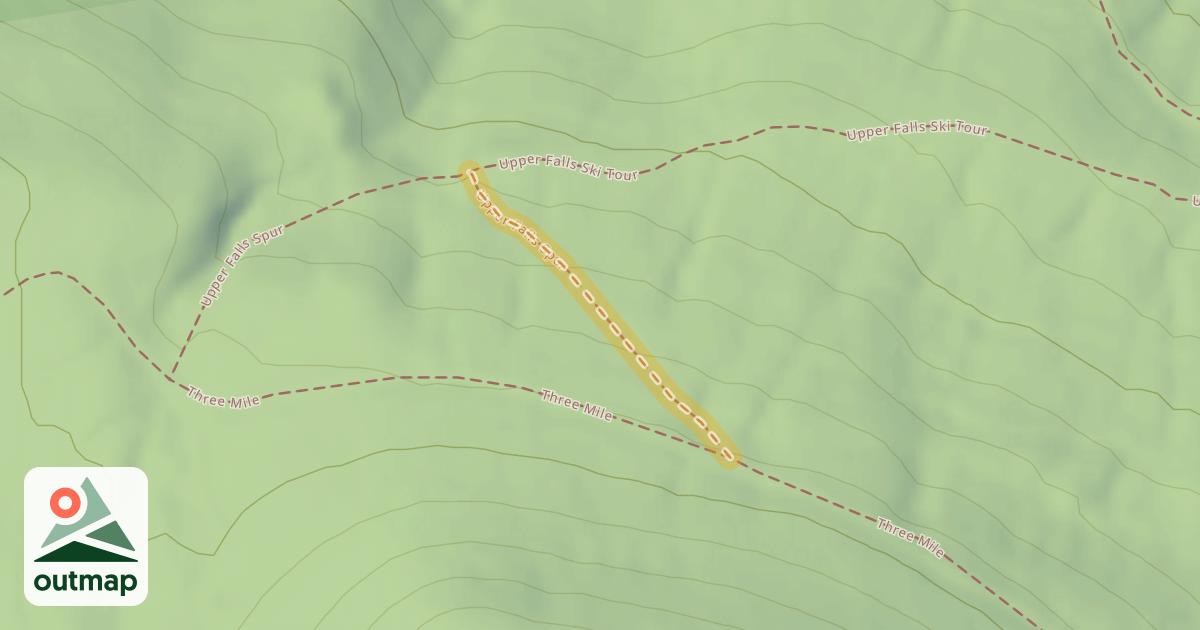 Map of Upper Falls Spur