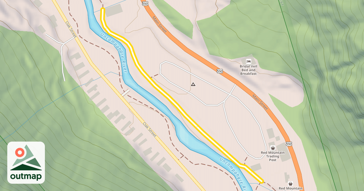 Map of Uncompahgre River Walk