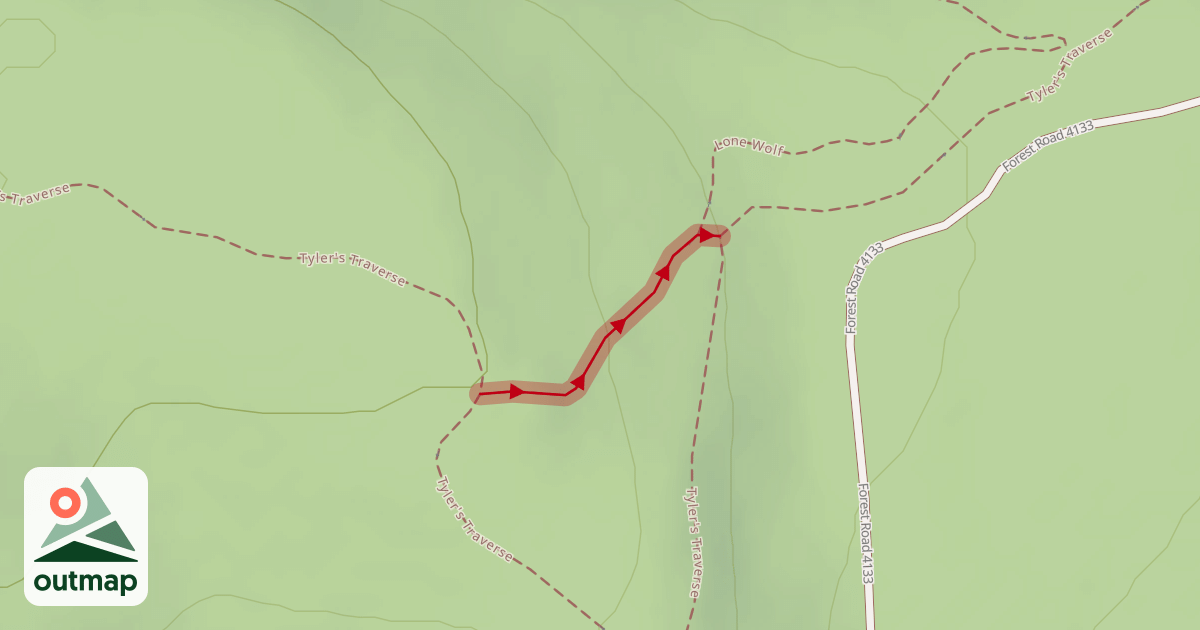 Map of Tyler's Secret Rock Drop