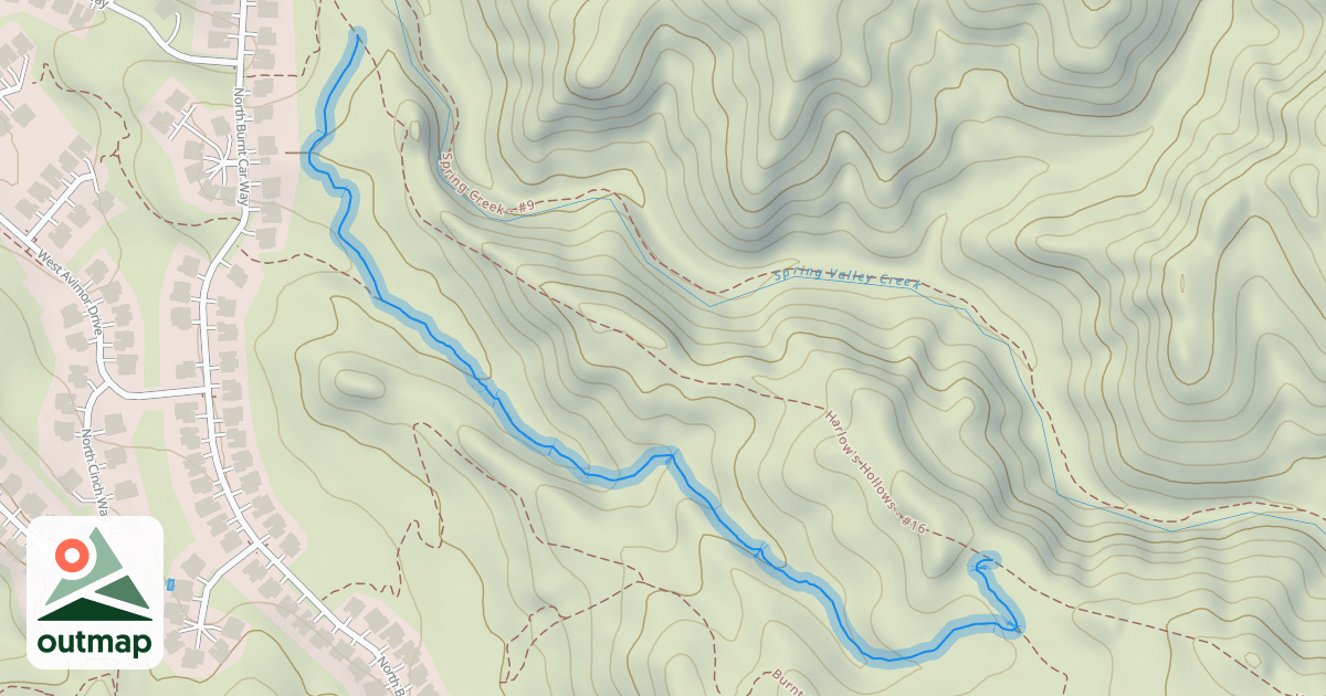 Map of Harlow's Hollows Connector (HHC) - #16a