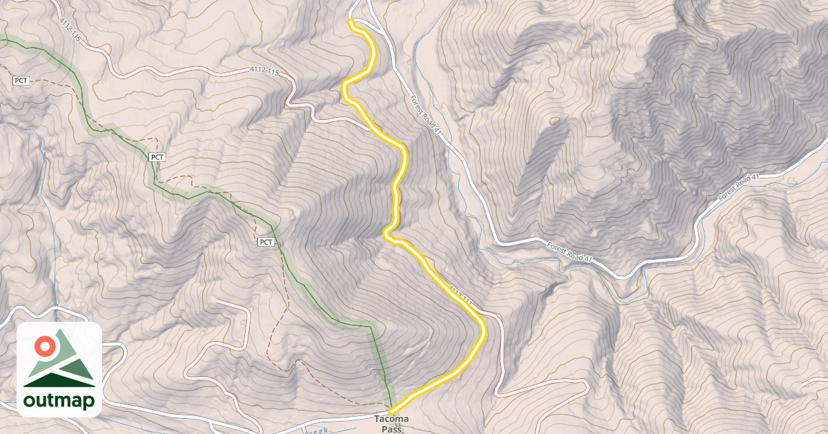 Map of Forest Road 4112