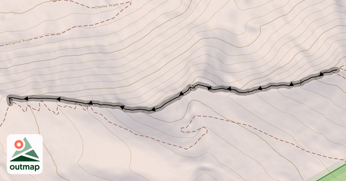 Map of Olallie Trail Downhill Alternate