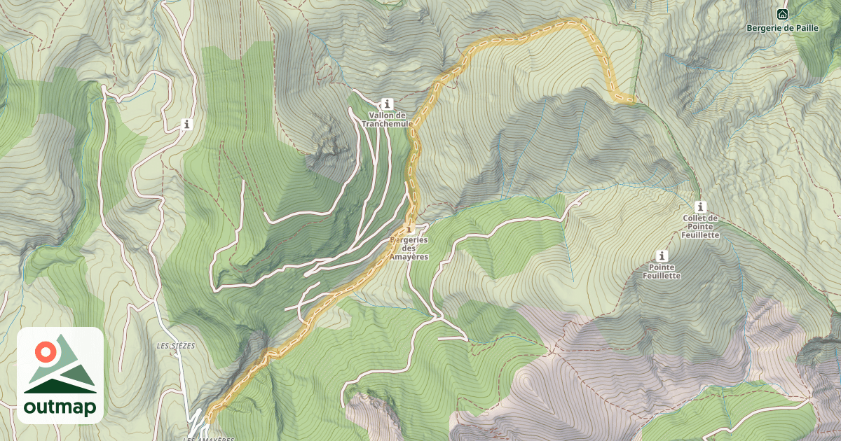 Map of Montagne de France — Les Amayères