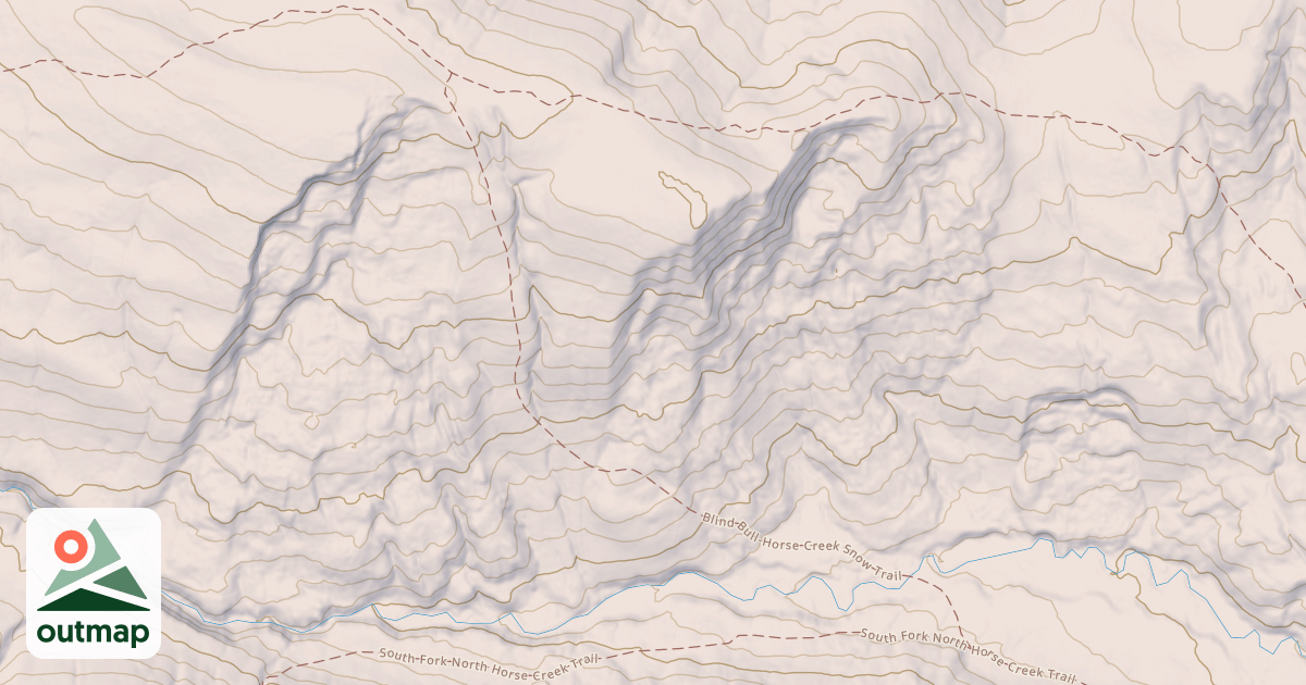Map of Blind Bull/horse Creek (E)