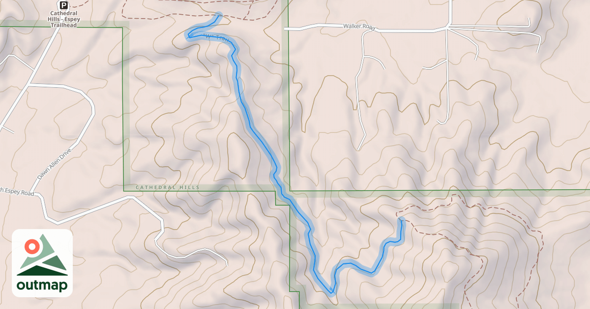 Map of "W" Trail