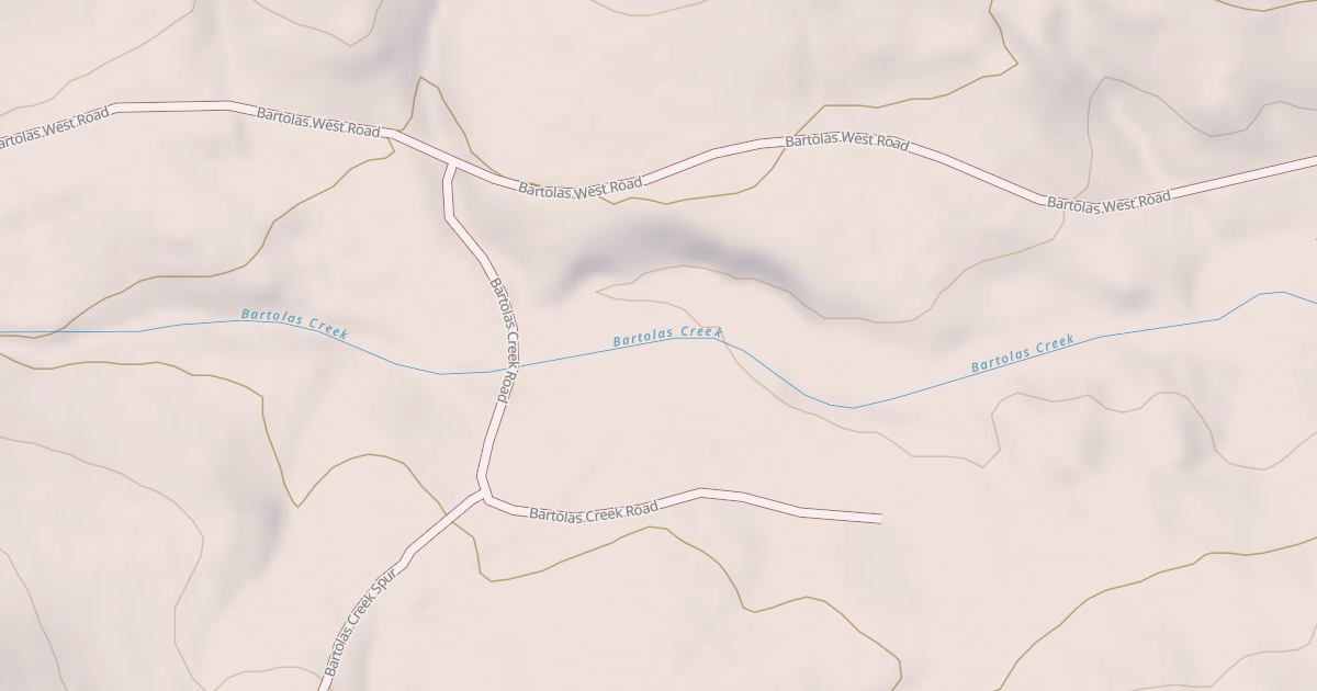 Map preview of BARTOLAS CREEK