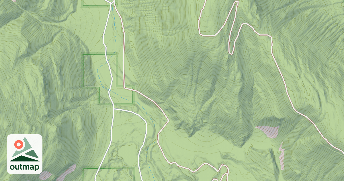 Map of LOWER BORDER MOUNTAIN