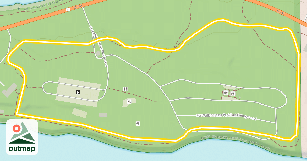Map of Fort Wilkins Loop