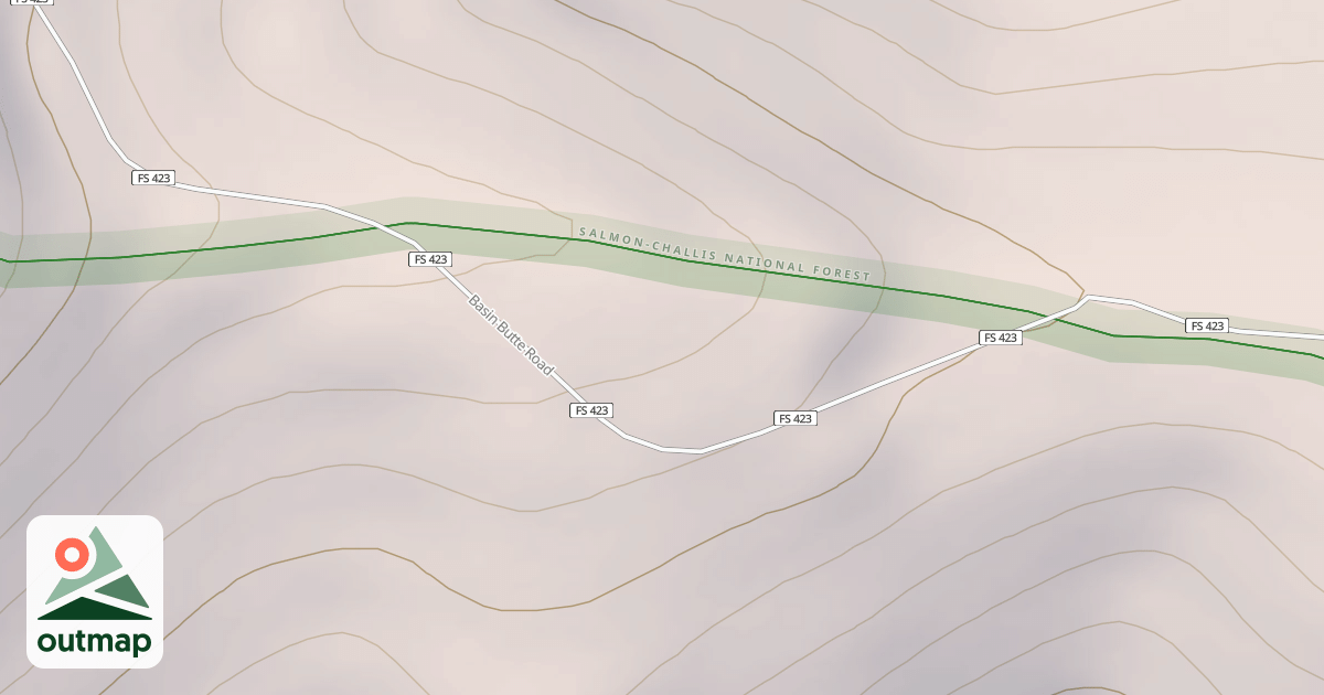Map of Basin Butte Lookout