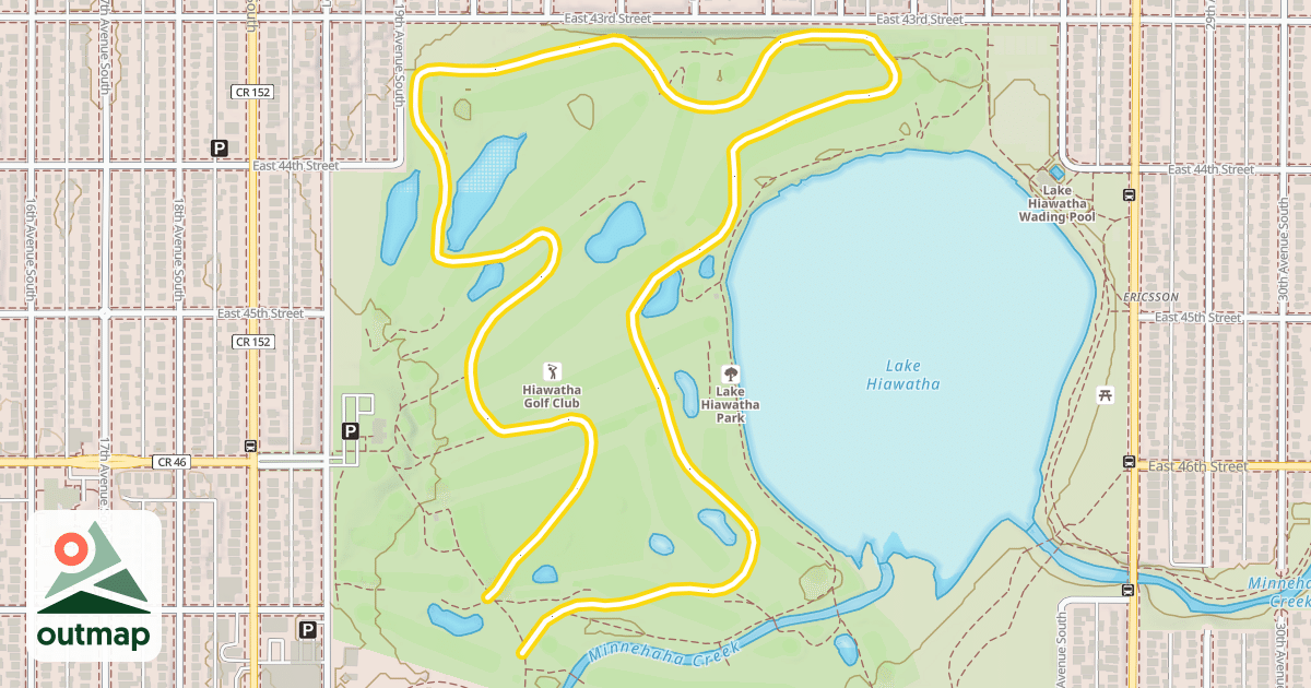 Map of Lake Hiawatha Ski Trail