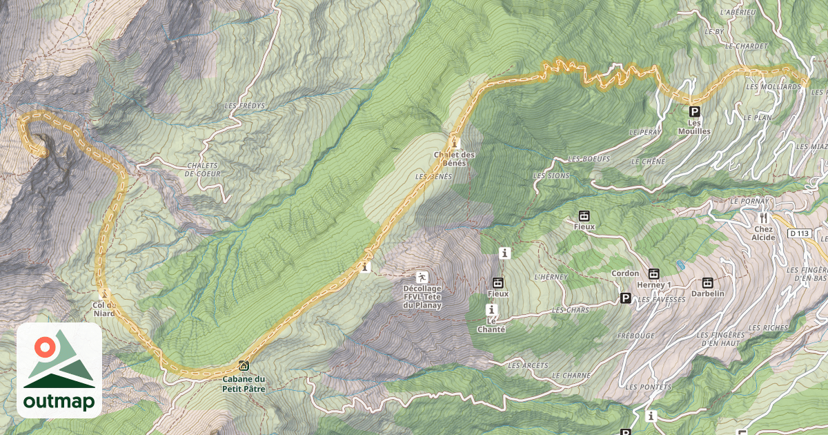 Map of La Miaz — Les Molliards