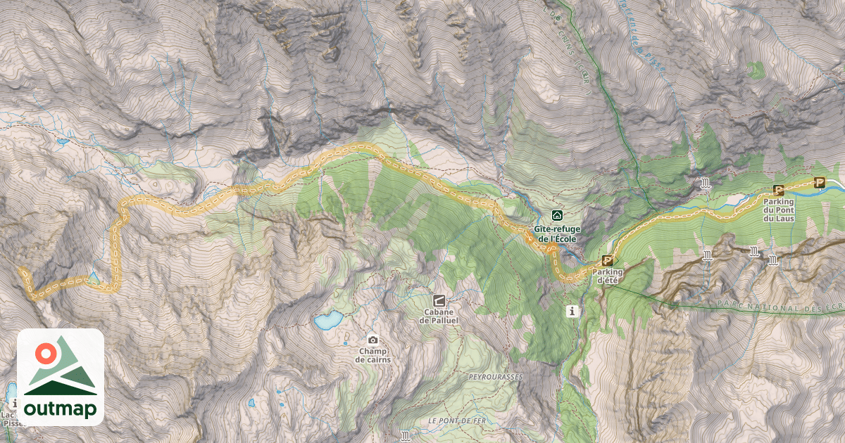 Map of Montagne du Chapan — Les Mensals