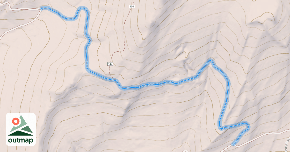 Map of Upper Smith Connector Trail
