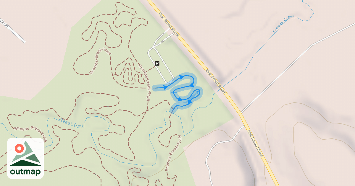 Map of Browns Creek Trail