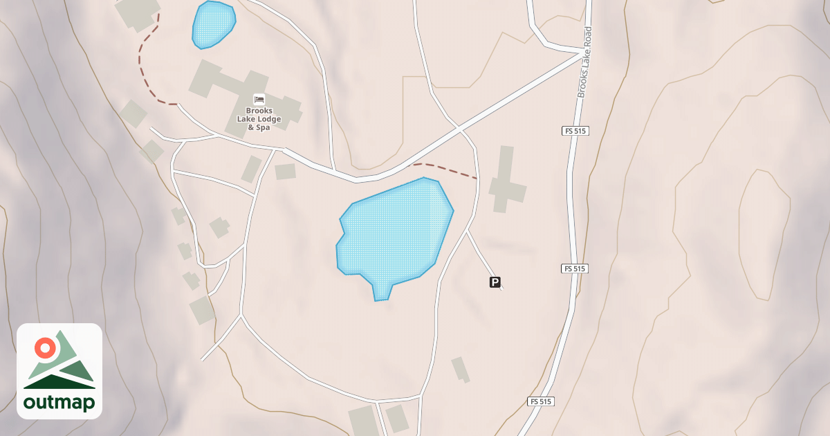Map of BROOKS LAKE CABINS & LODGE