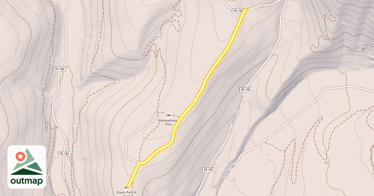 Map of Senate Creek Spur A