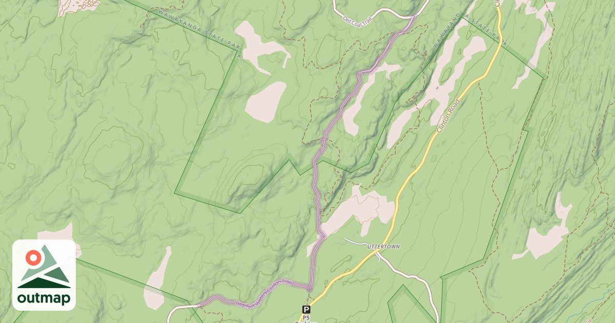 Map of Bearfort Waters-Clinton Trail