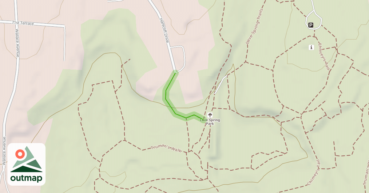 Map of Cave Spring Access Trails