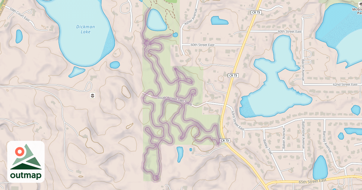 Map of Prairie Loop (south)
