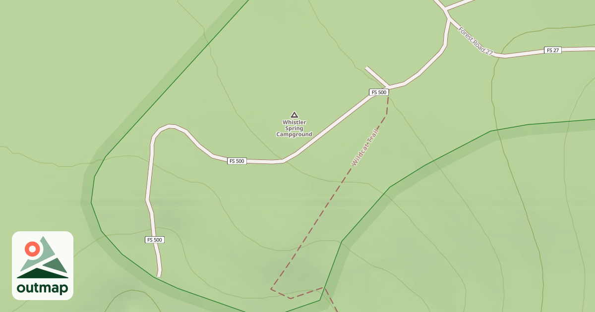 Map of WHISTLER SPRING CAMPGROUND