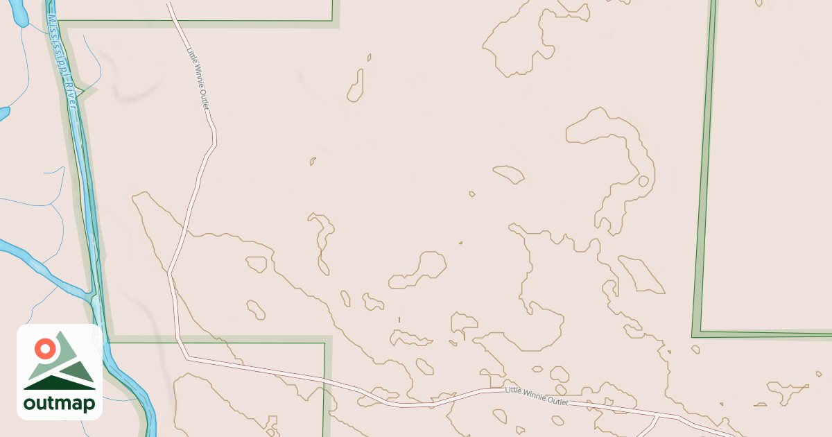 Map of EAST LITTLE WINNIE OUTLET