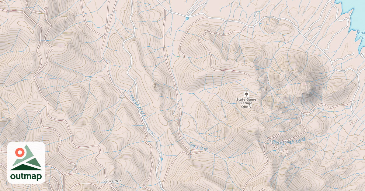 Map of COW CREEK
