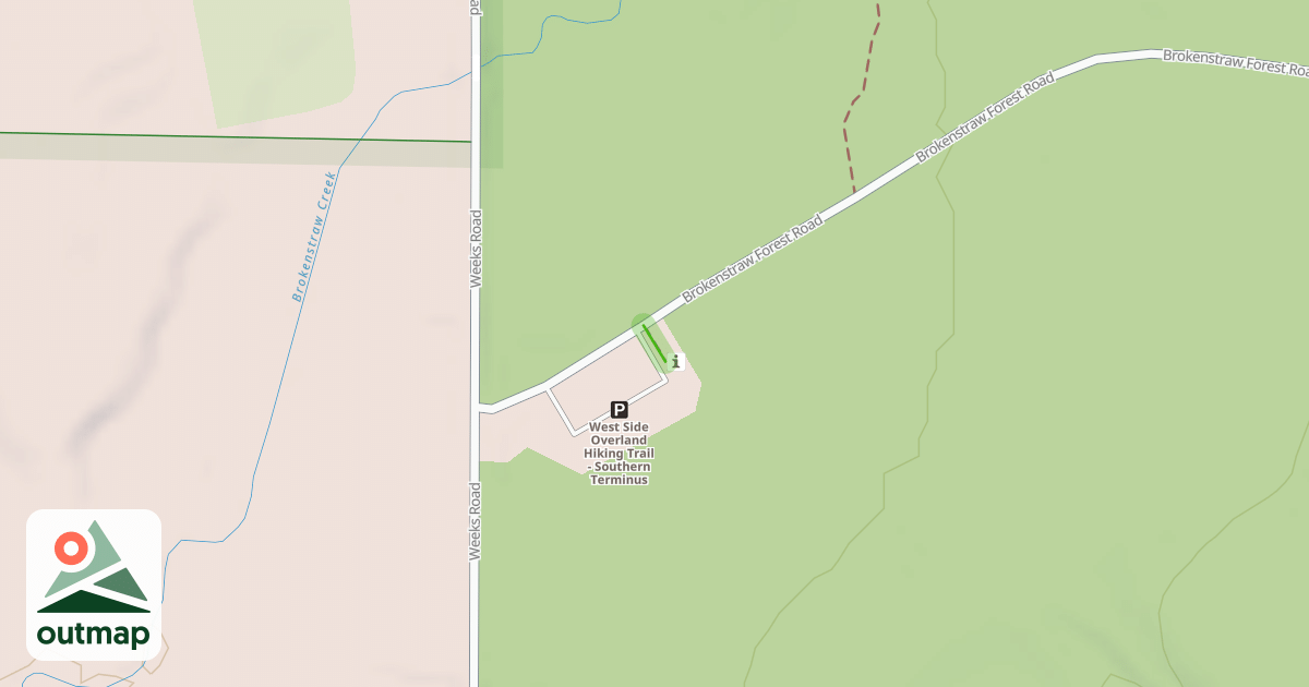 Map of Fred J. Cusimano Westside Overland Trail