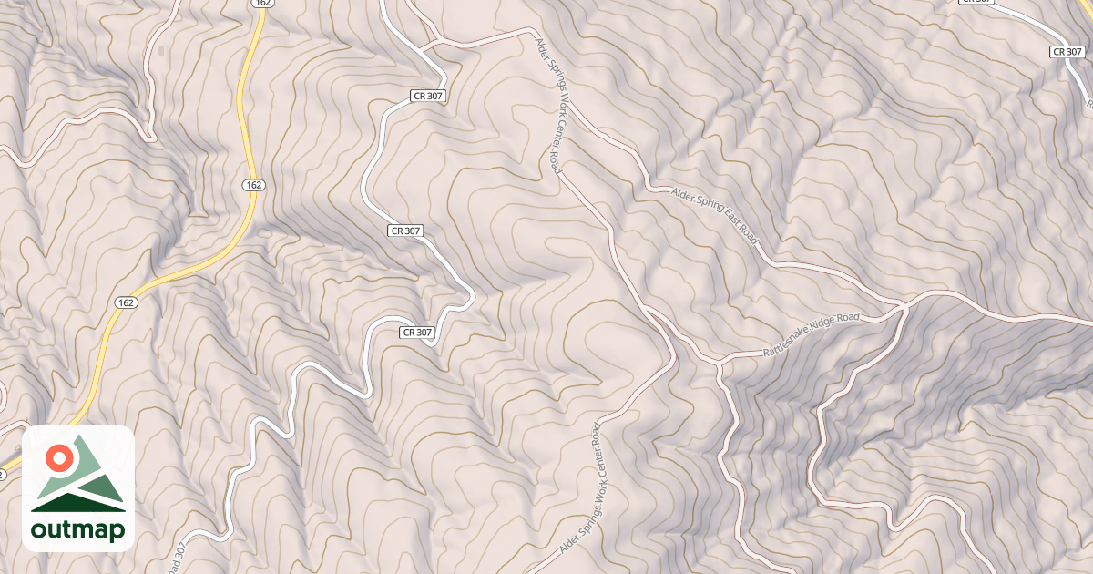 Map of ALDER SPRINGS W.C.