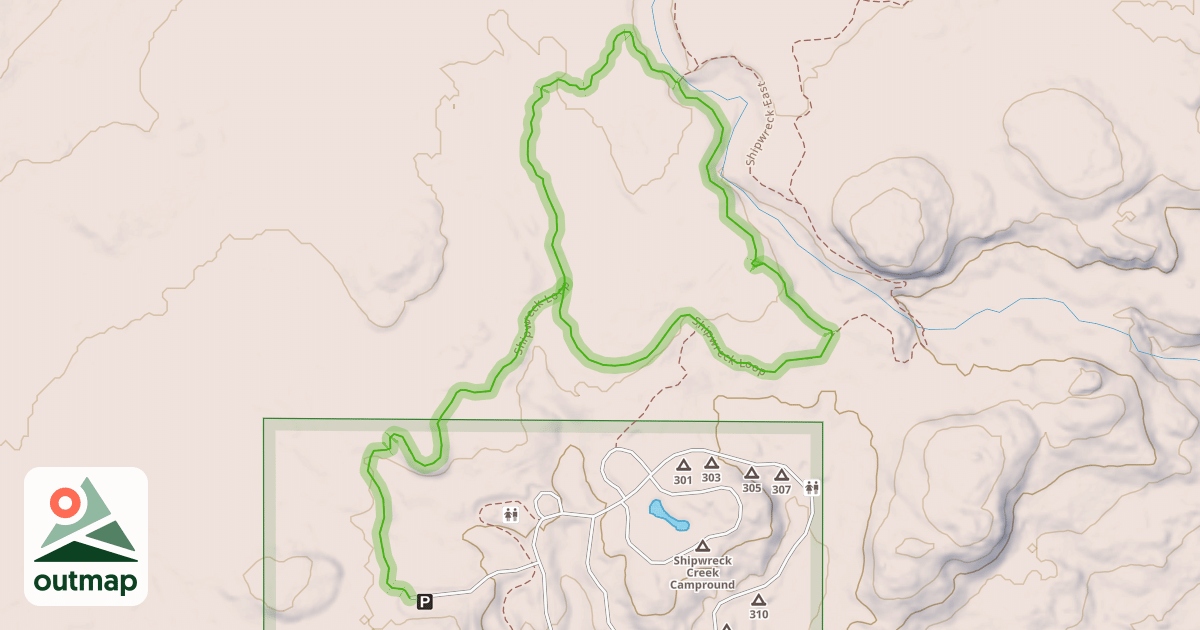 Map of Shipwreck Loop