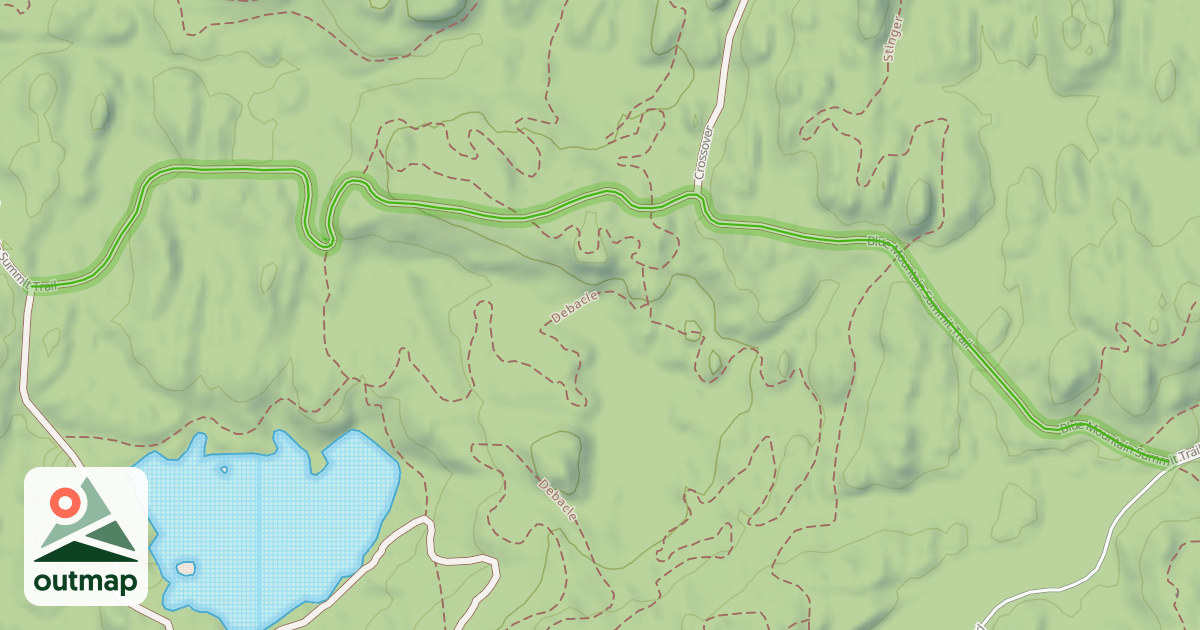 Map of Blue Mountain Summit Trail