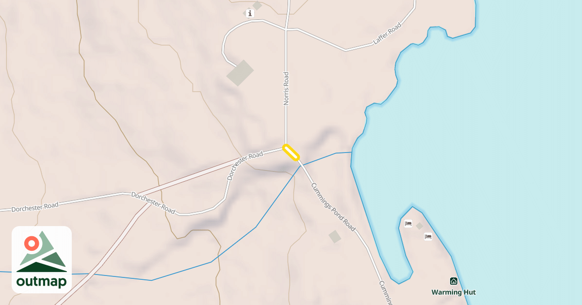 Map of Cummings Pond Road