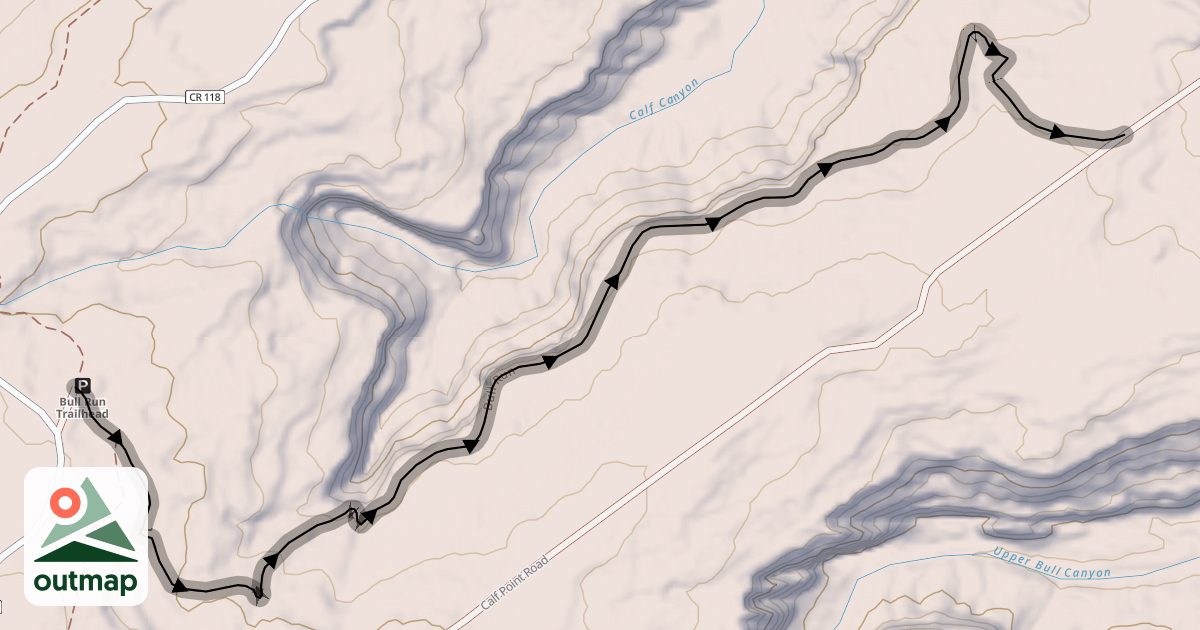 Map of Bull Run Trail
