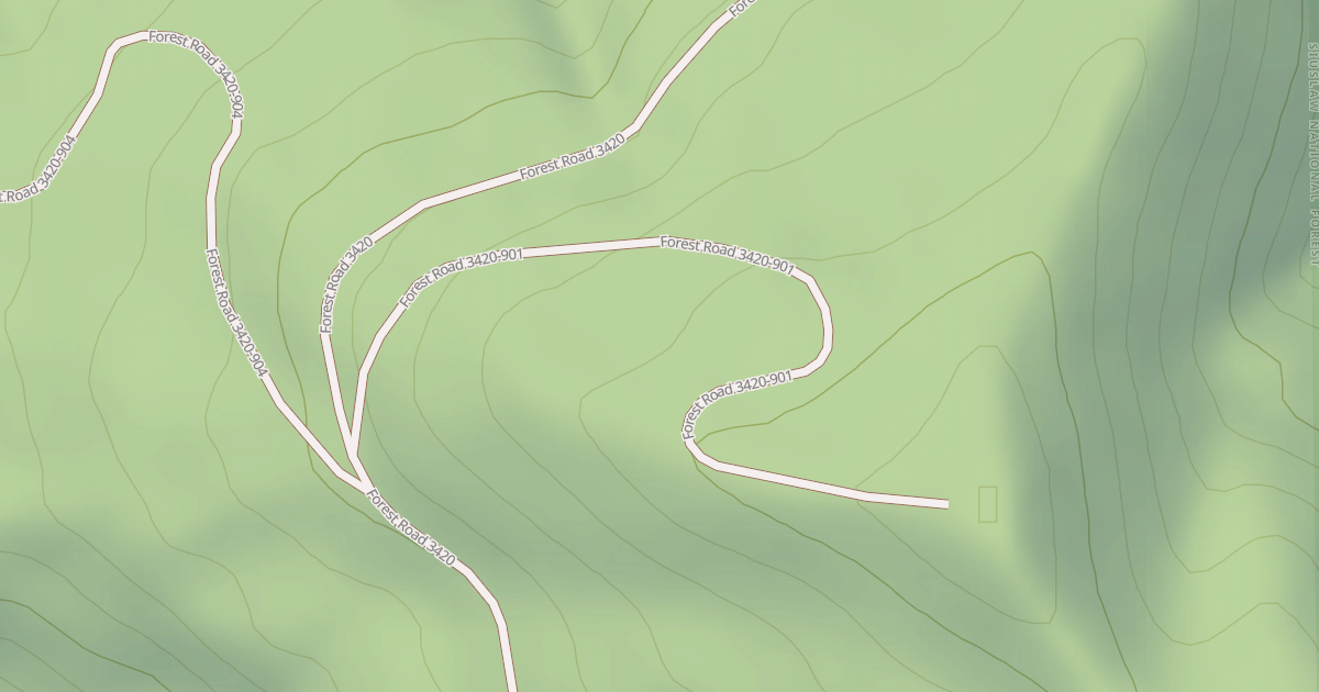 Map preview of USFS National Forest System Roads {455AB912-5AF9-4753-8598-B5AF11D656F0}