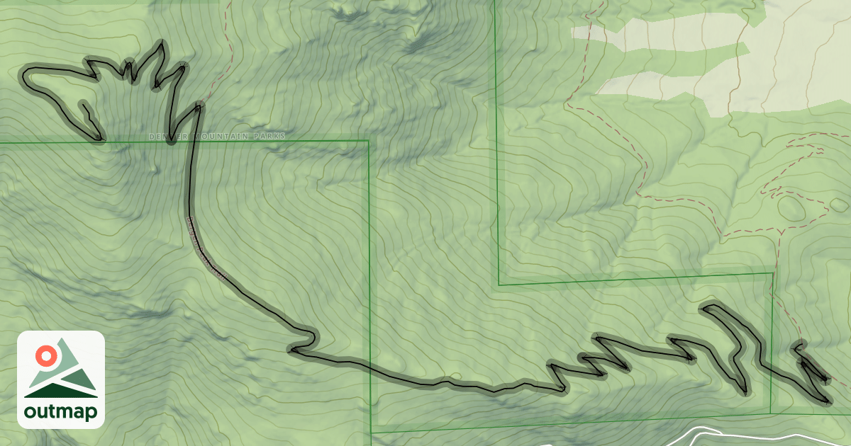 Map of Bergen Peak Trail