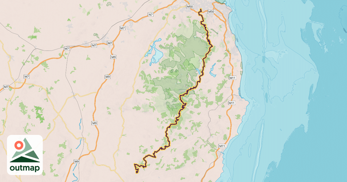 Map of Wicklow Way