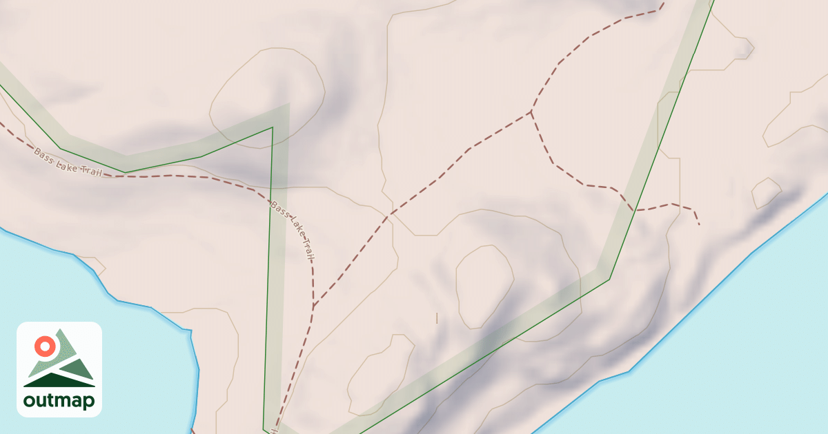 Map of Bass Lake Snomobile Trail