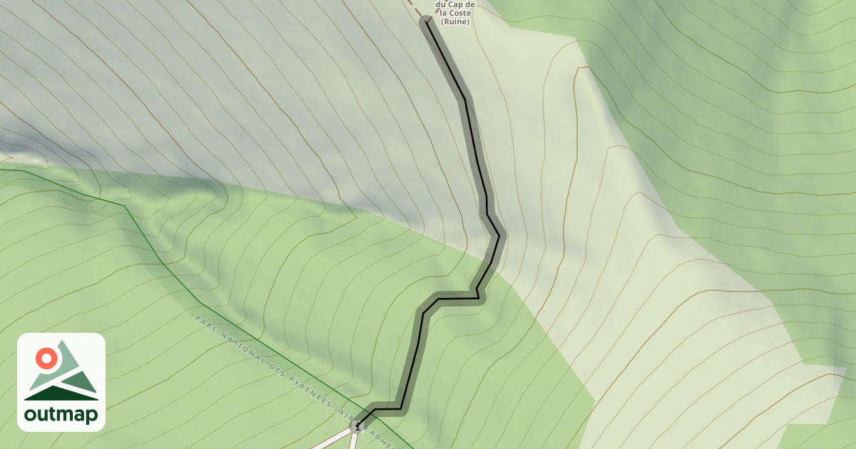 Map of Chemin de la Cabane de la Coste