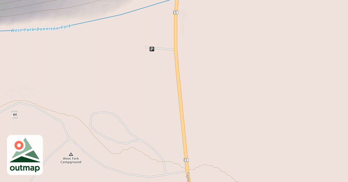 Map of West Fork Campground River Access