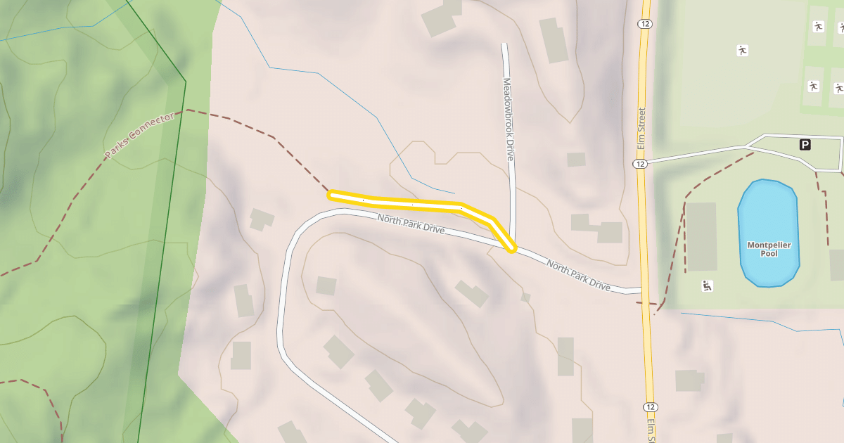 Map preview of Parks Connector