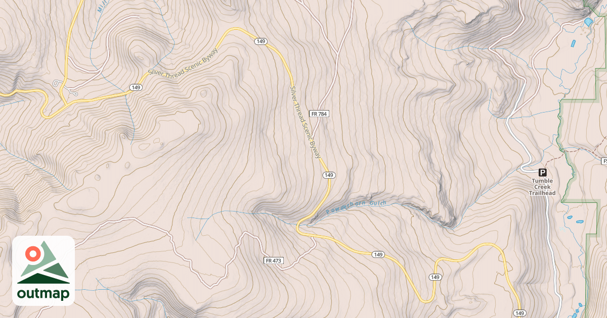 Map of Powderhorn Gulch Snowmobile