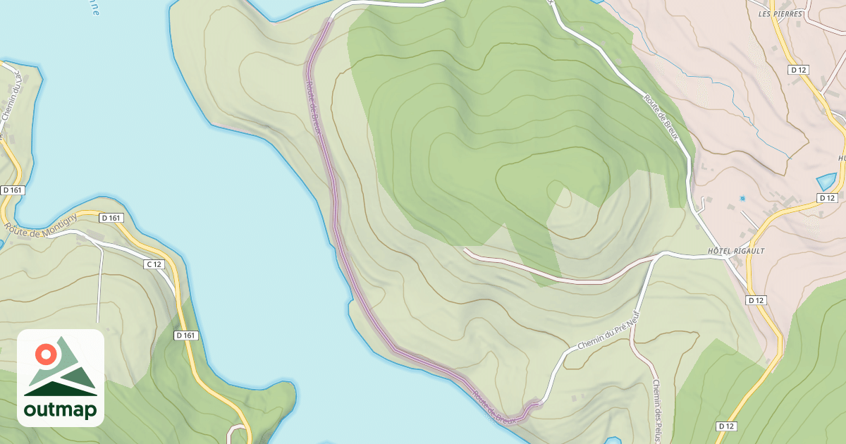 Map of Route de Breux