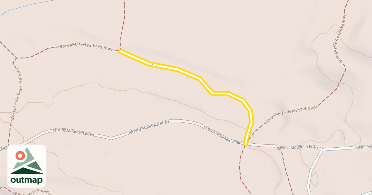 Map of Boreal Life Trail (Yellow)