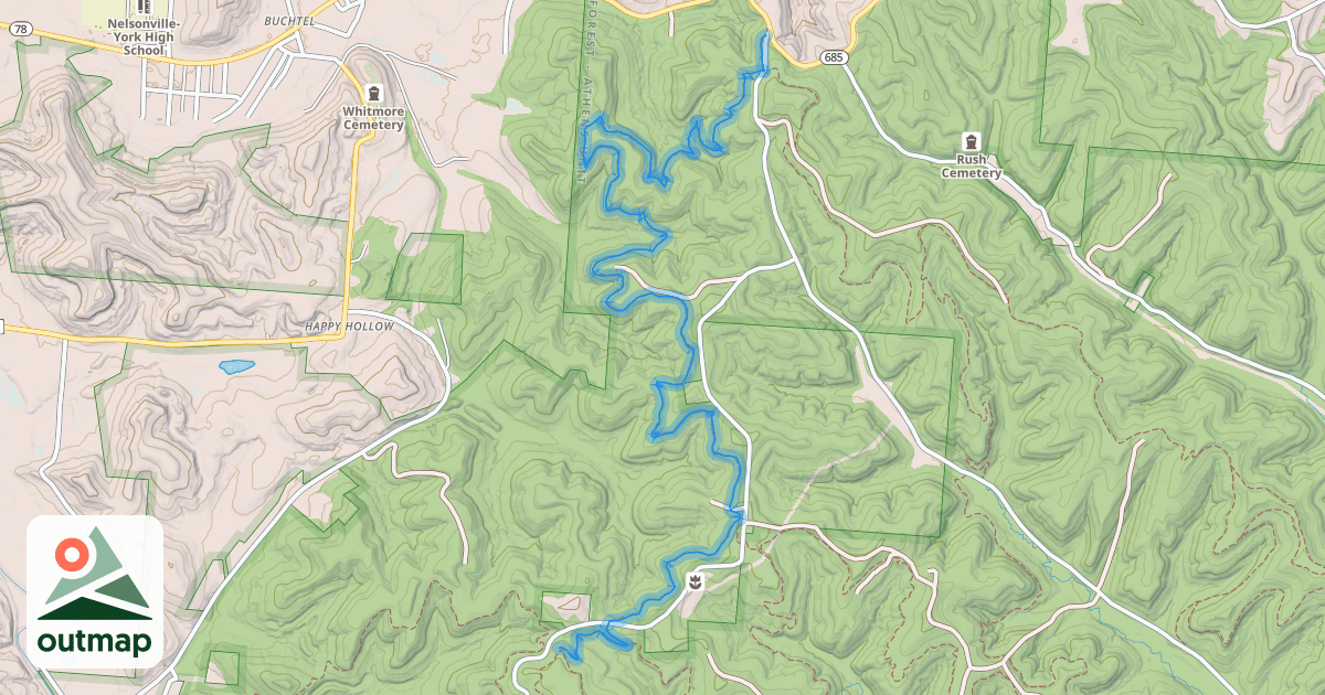 Map of The Underground Trail