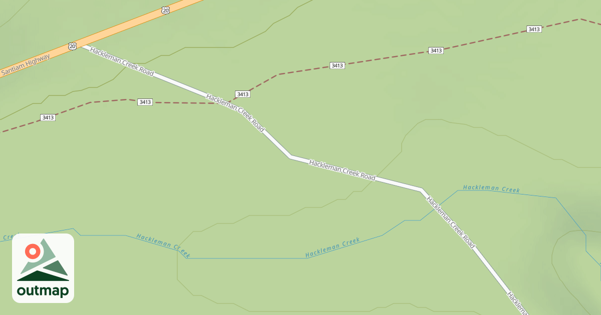 Map of HACKLEMAN CREEK