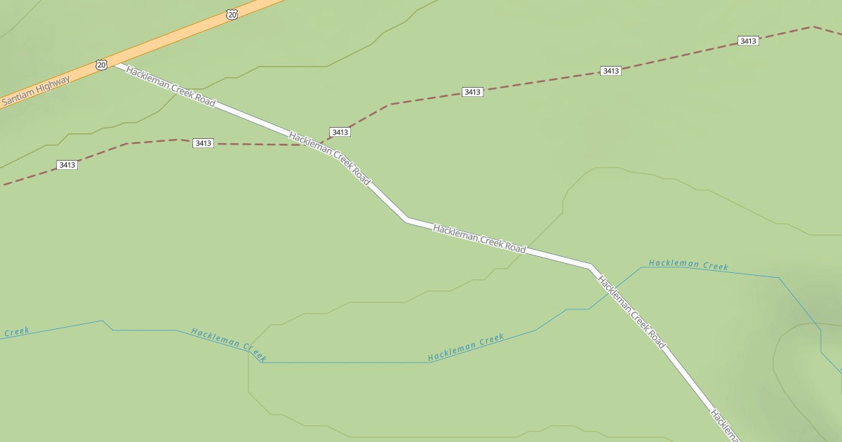 Map preview of HACKLEMAN CREEK